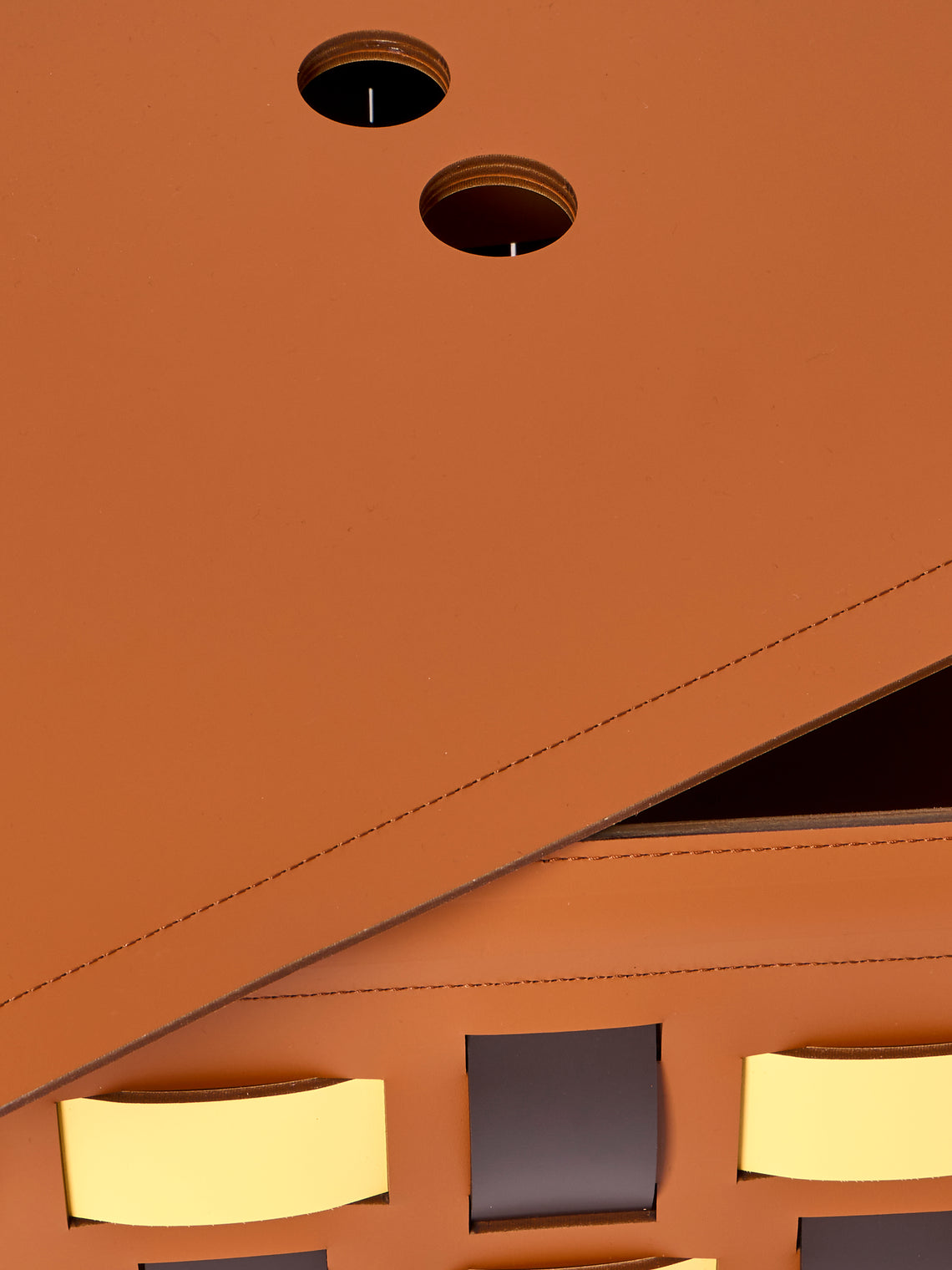 RUDI - Lisbona No. 16 Leather Rectangular Basket - Multiple - ABASK