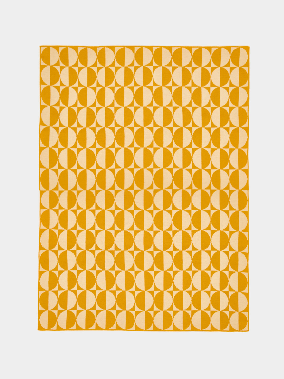 The Stroud - Summer Cotswold Lion Wool Blanket (84in/2.1m) - Yellow - ABASK - 