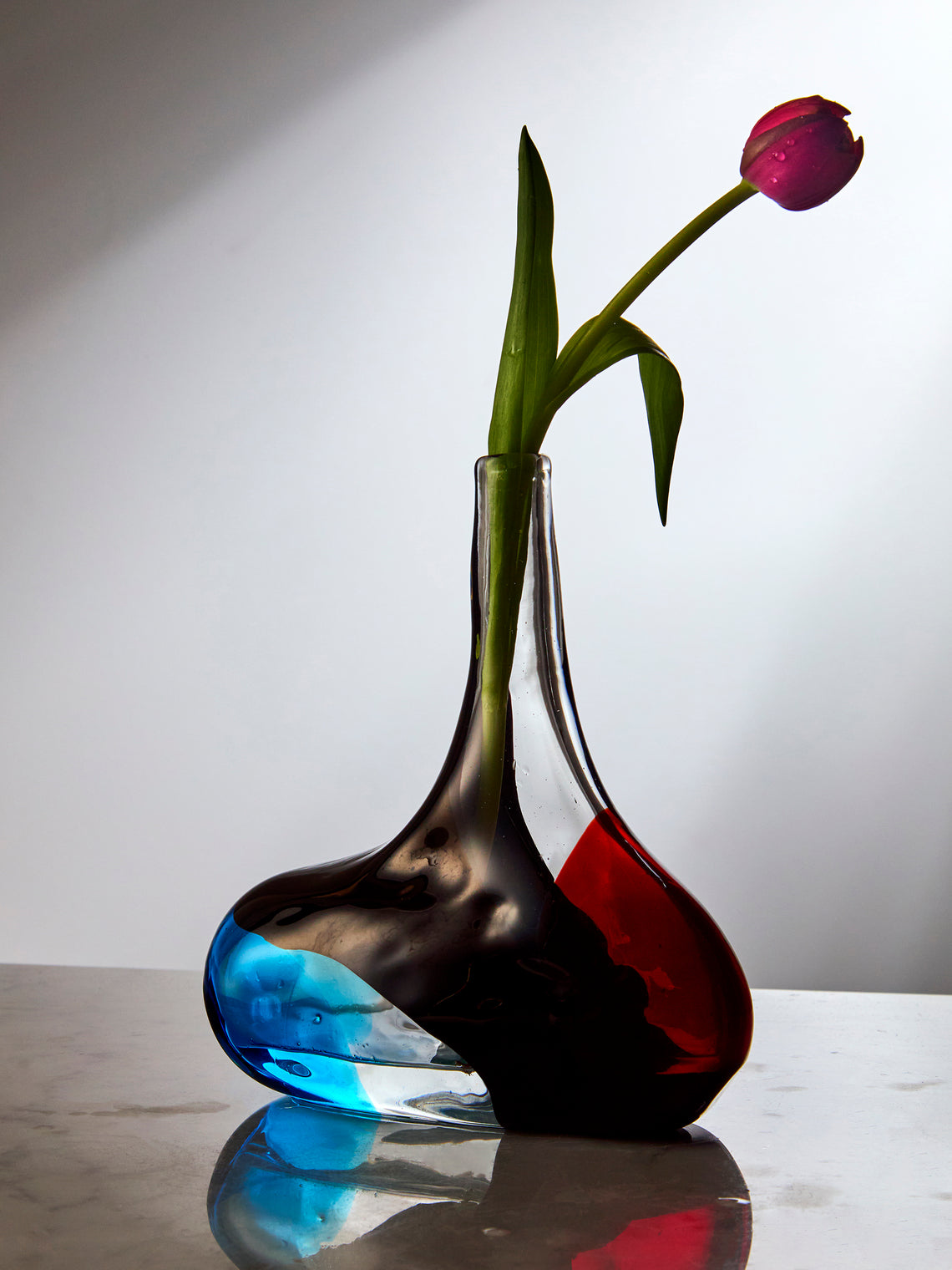 Antique and Vintage - 1960s Salviati Murano Glass Bud Vase - Purple - ABASK