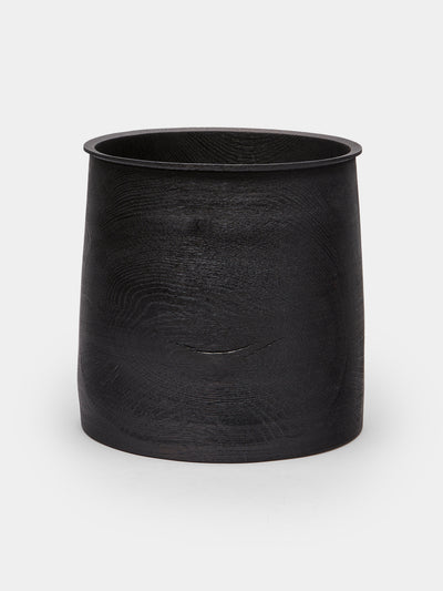 Felix Votteler - Wood Squared Vase - Black - ABASK - 