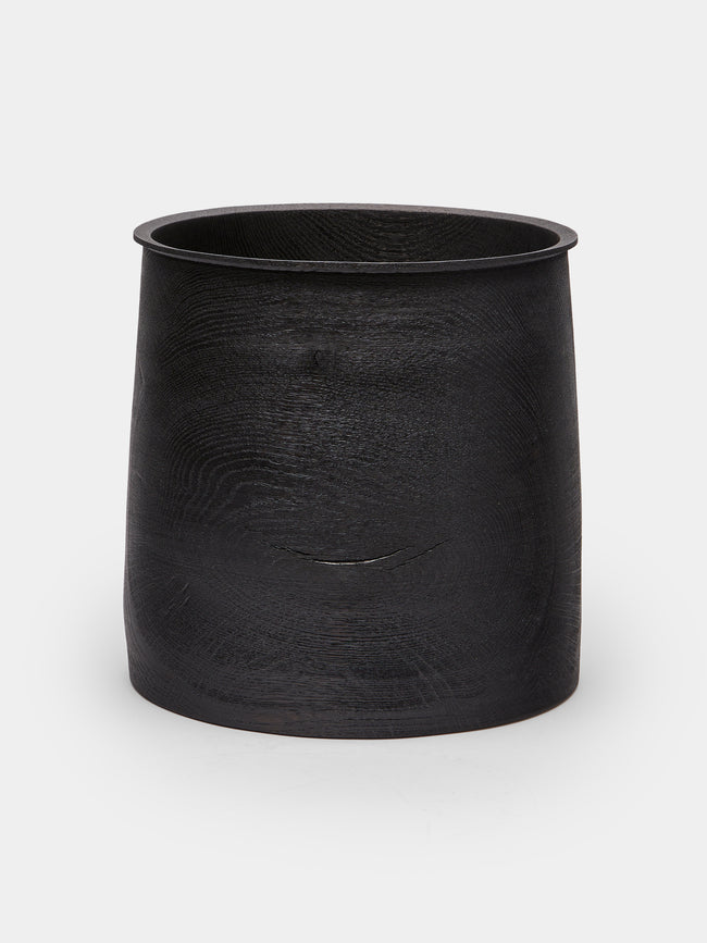 Felix Votteler - Wood Squared Vase - Black - ABASK - 