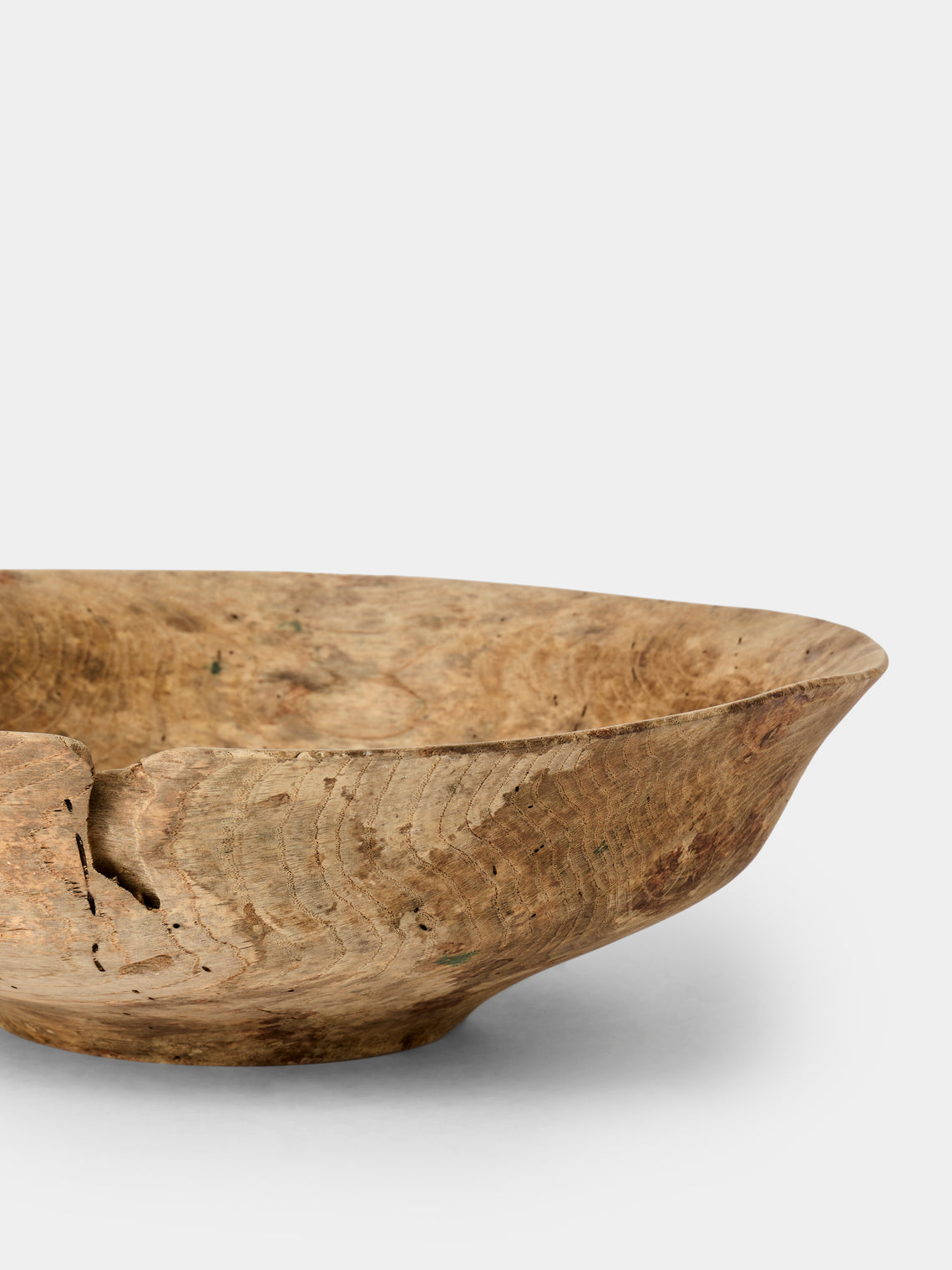 Iida Woodturning - Hand-Turned Oak Earth-Finish Bowl - Brown - ABASK