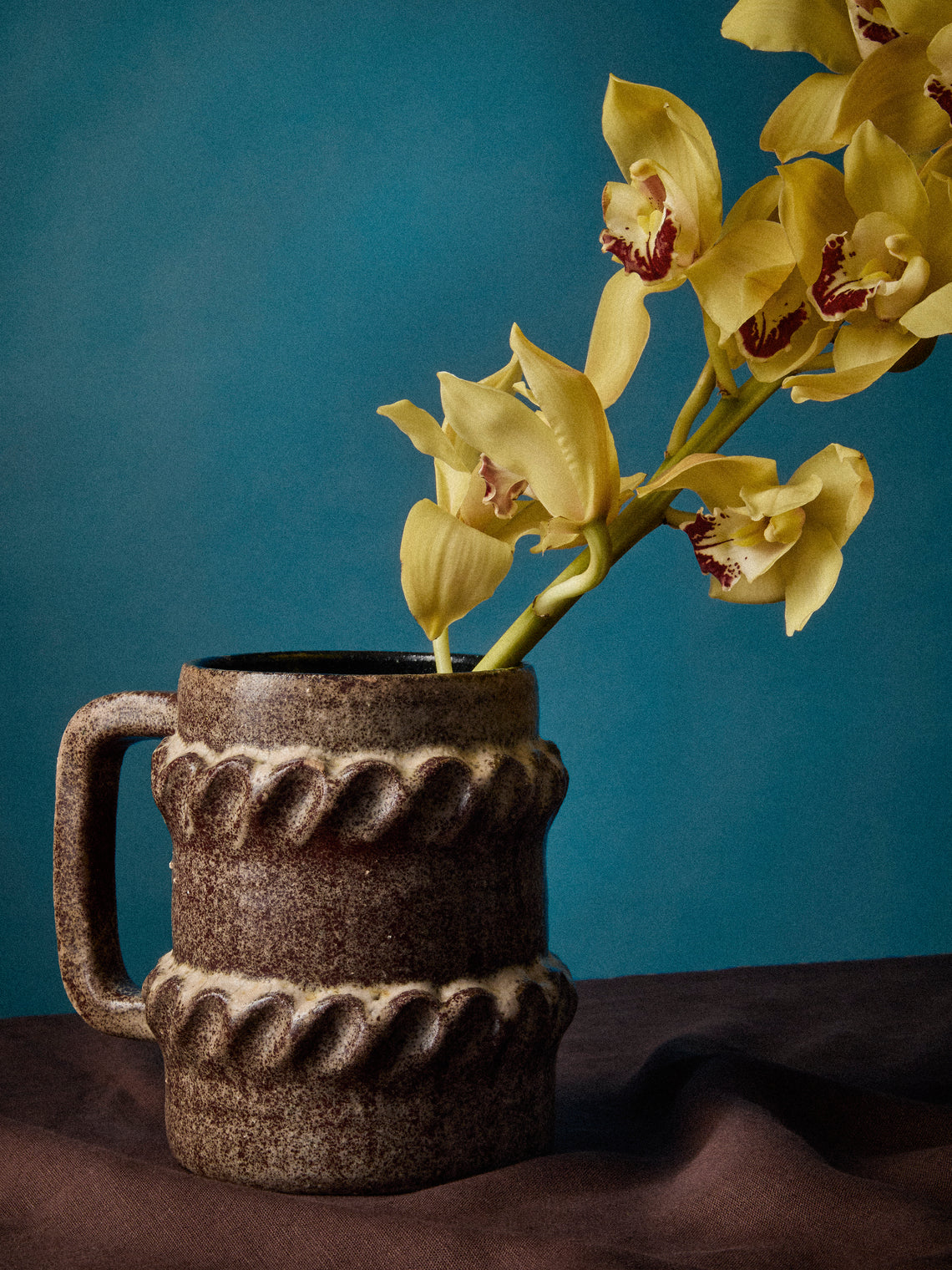 Antique and Vintage - 1950s Accolay Vase - Brown - ABASK