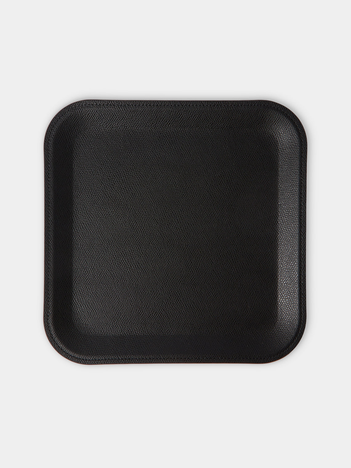 Pinetti - Victor Leather Trinket Tray (10in/25cm) - Black - ABASK - 