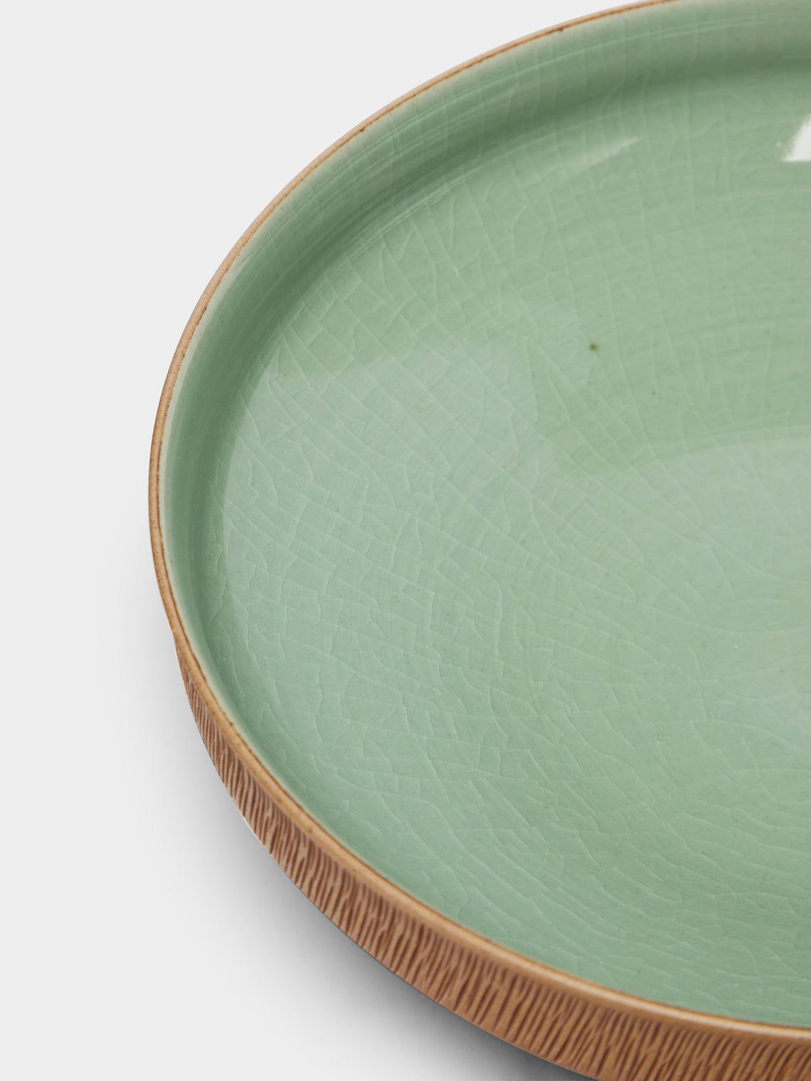 Kim Pan-ki - Comb Pattern Celadon Serving Bowl -  - ABASK