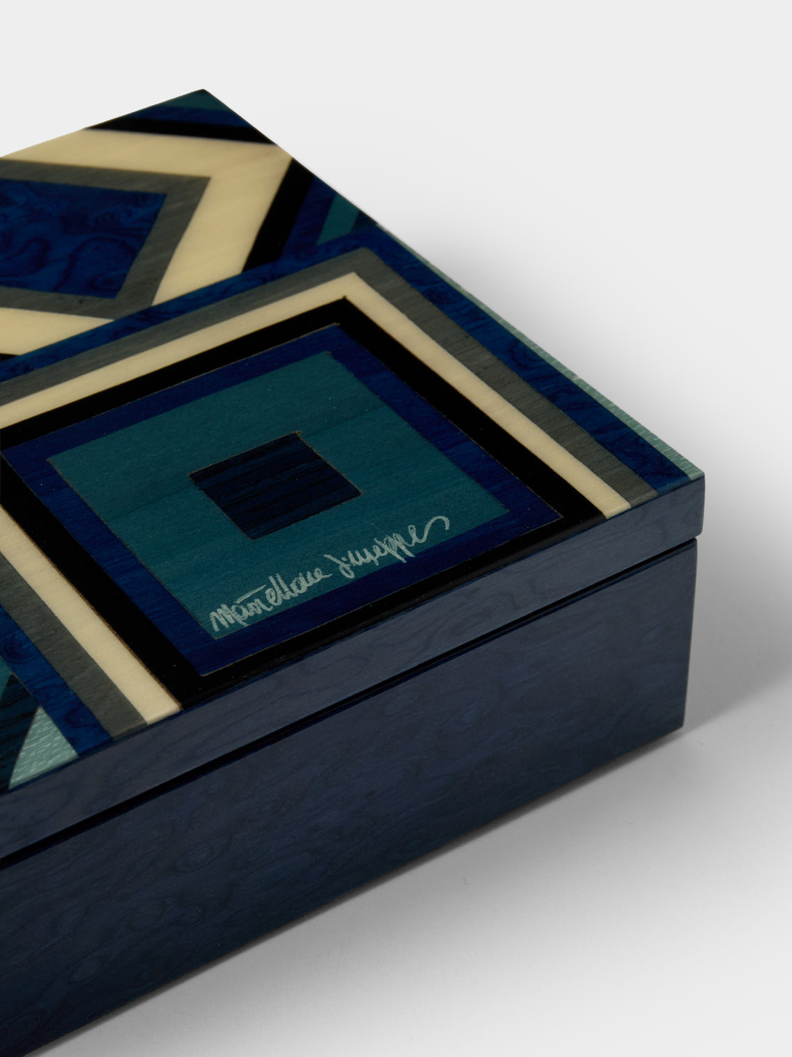 Mastellone Giuseppe - Wood Inlay Jewelry Box - Blue - ABASK