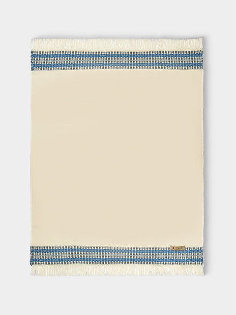 The House of Lyria - Linen and Silk Throw (75in/1.9m) - Cream - ABASK - 