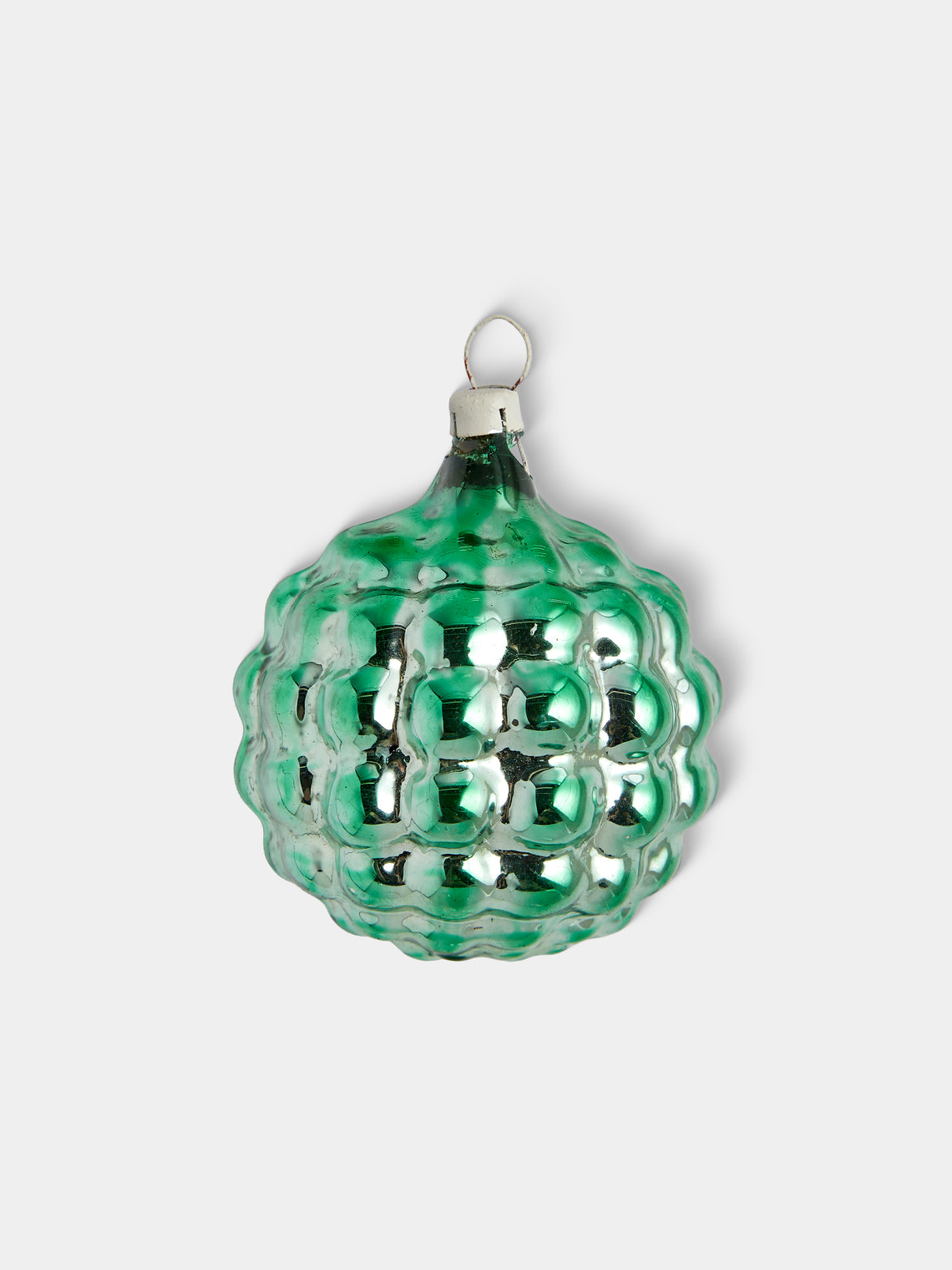 Antique and Vintage - Early-20th-Century Grape Glass Baubles (Set of 9) - Silver - ABASK