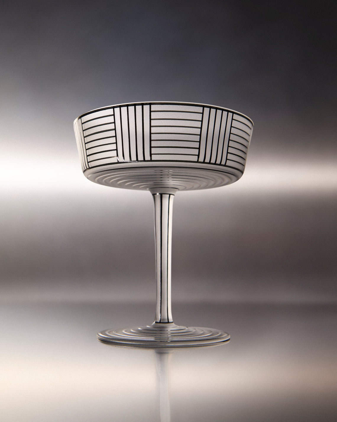 Lobmeyr - Series B Hand-Painted Crystal Champagne Coupe - Black - ABASK
