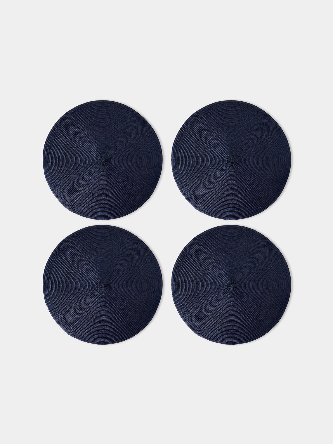 Pigment France - Trocadero TechStraw Round Placemats (Set of 4) - Navy - ABASK - 