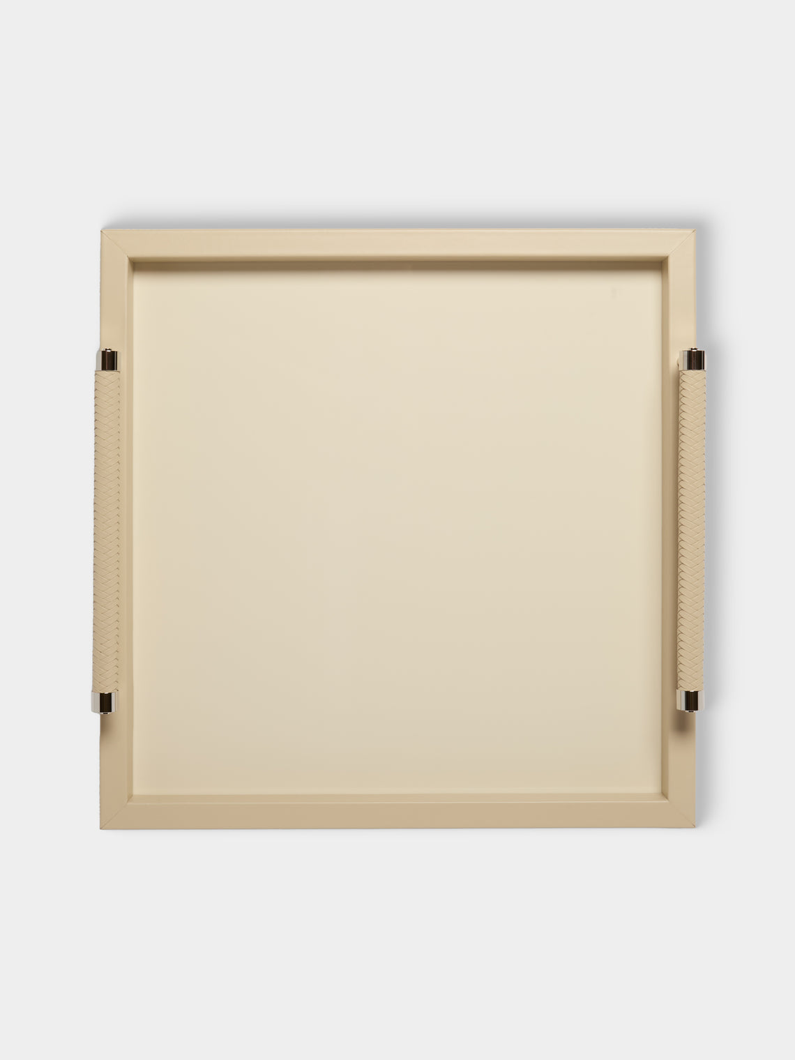 Riviere - Diana Lacquered Wood Tray (18in/46cm) - Ivory - ABASK - 
