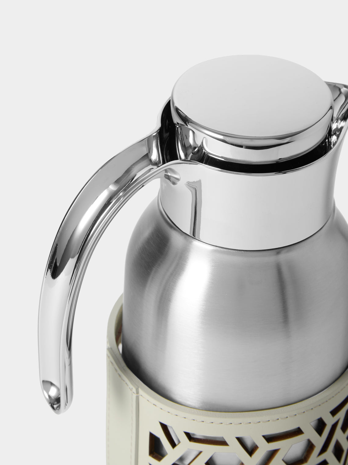 RUDI - Gemma Glass and Stainless Steel Carafe (20oz/0.6L) - White - ABASK