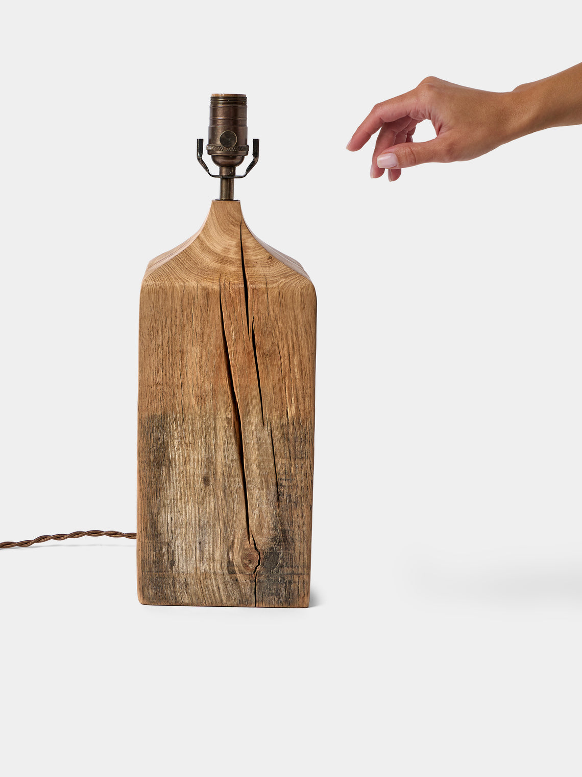 Jamie Gaunt Designs - No. 8 Block Natural Oak Table Lamp - Natural - ABASK