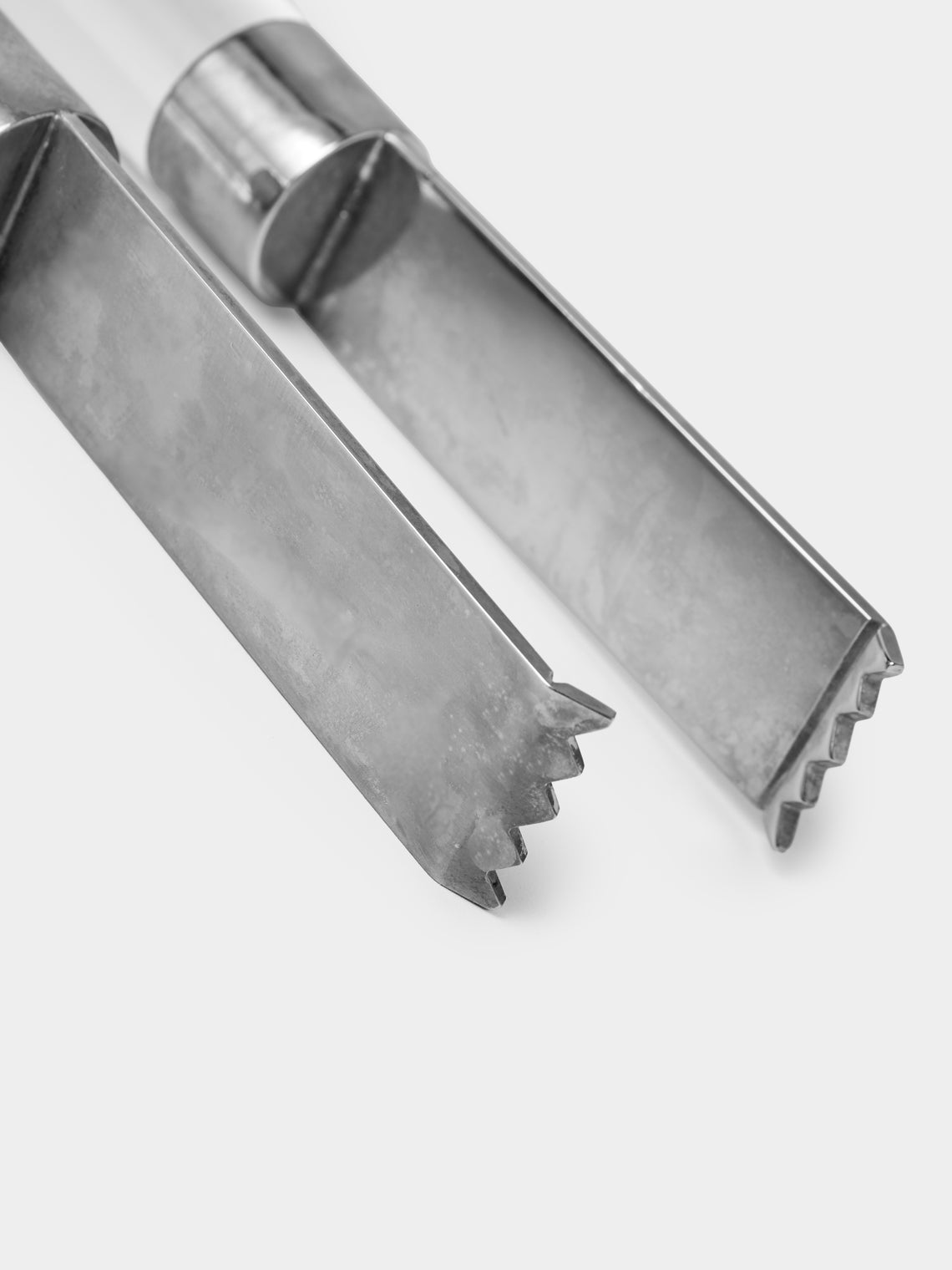Antique and Vintage - Mid-Century Chrome Ice Tongs - Silver - ABASK