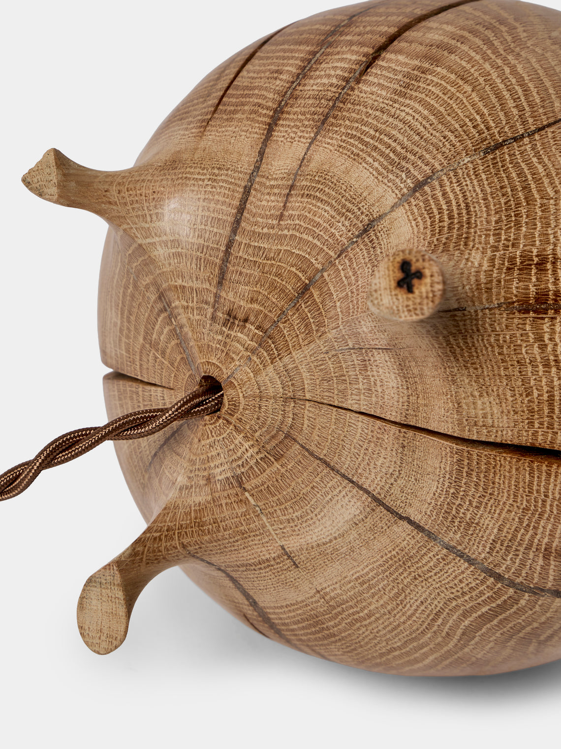 Jamie Gaunt Designs - No. 9 Ball Natural Oak Table Lamp - Natural - ABASK