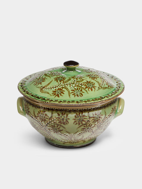 Poterie d’Évires - Flowers Hand-Painted Ceramic Lidded Tureen -  - ABASK - 