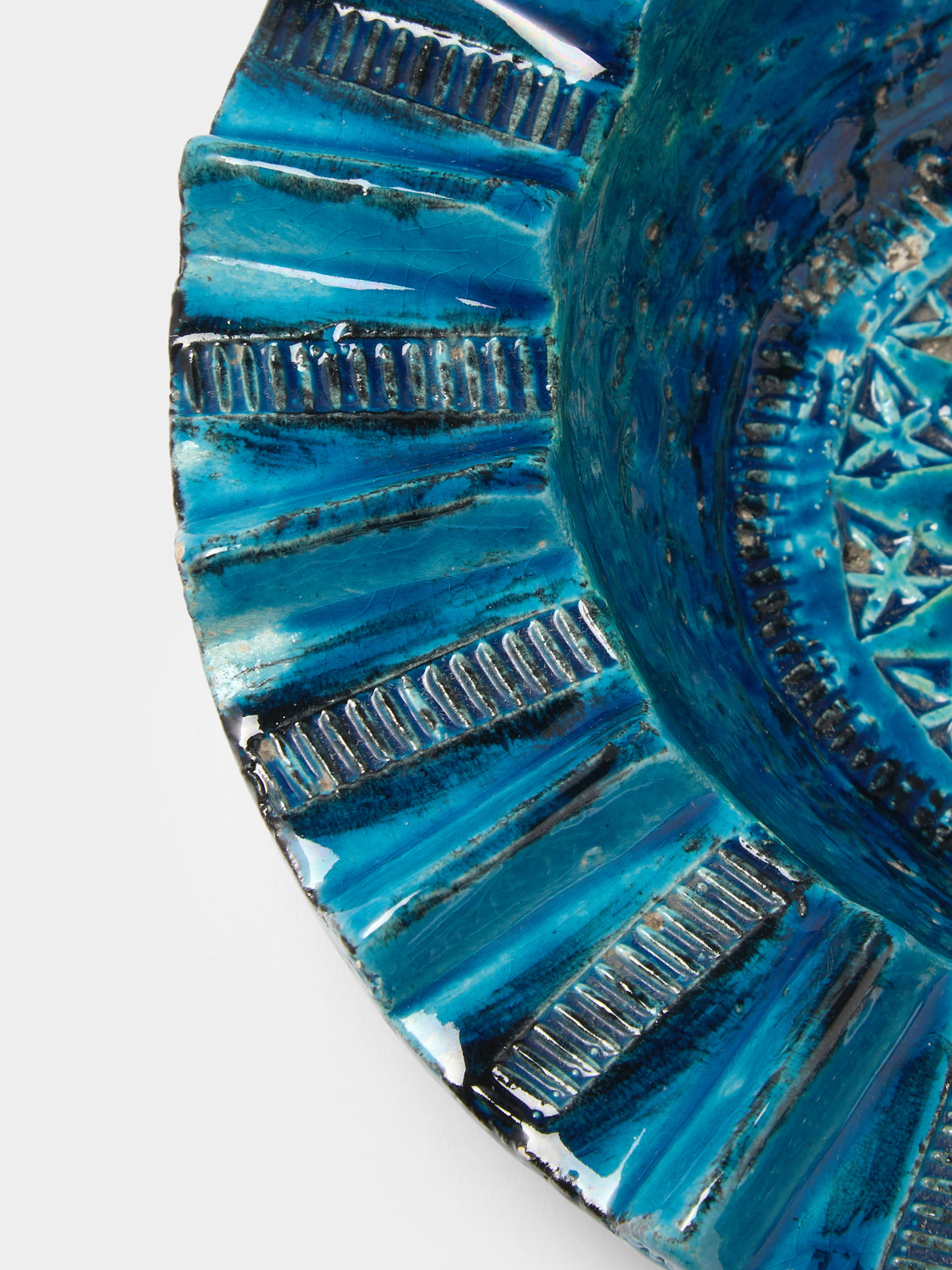 Antique and Vintage - Mid-Century Bitossi Rimini Blu Ceramic Ashtray - Blue - ABASK