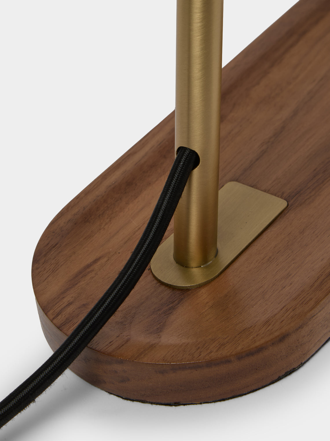 Joe Armitage - Modernist Walnut and Brass Desk Lamp - Brown - ABASK