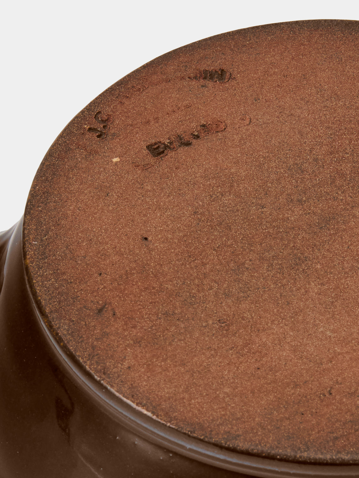 Poterie d’Évires - Flowers Hand-Painted Ceramic Medium Jug - Dark Brown - ABASK