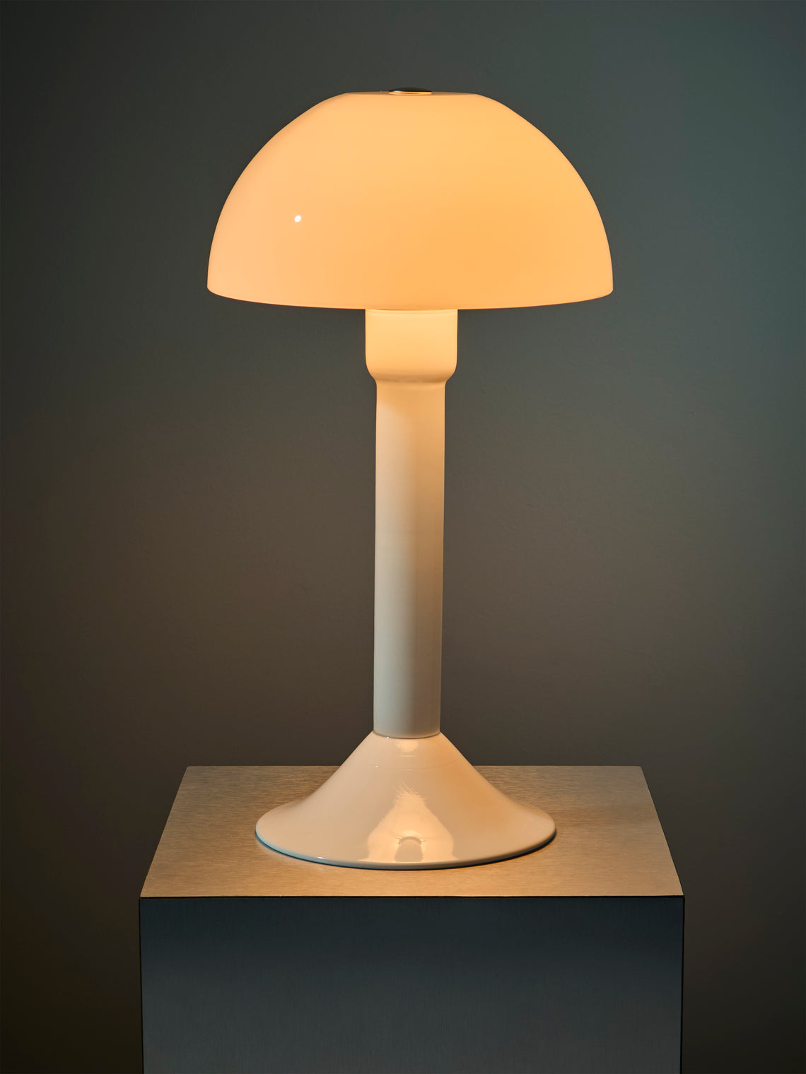 Carlo Moretti - Cupola Hand-Blown Murano Glass Table Lamp - White - ABASK
