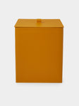 RUDI - Bino Leather Square Lidded Wastepaper Bin - Yellow - ABASK - 