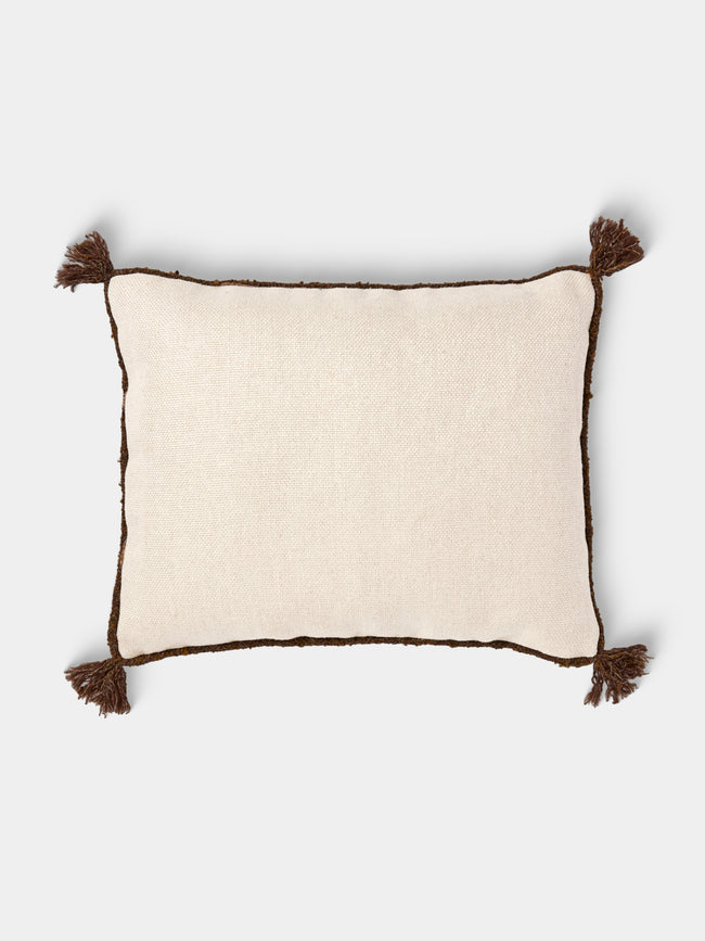 de Le Cuona - Cape Linen Braided-Cord Cushion (19.5in/50cm) - Cream - ABASK - 