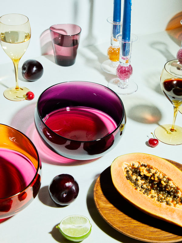 Stewart Hearn - Oval Encalmo Hand-Blown Glass Small Bowl -  - ABASK