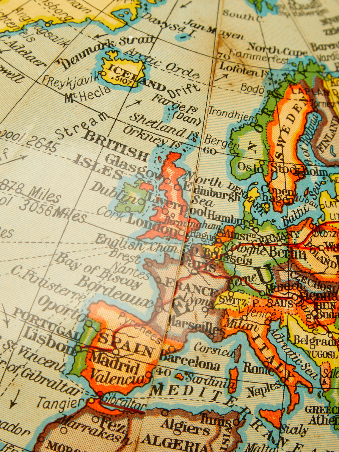 Antique and Vintage - 1950s Terrestrial Globe -  - ABASK