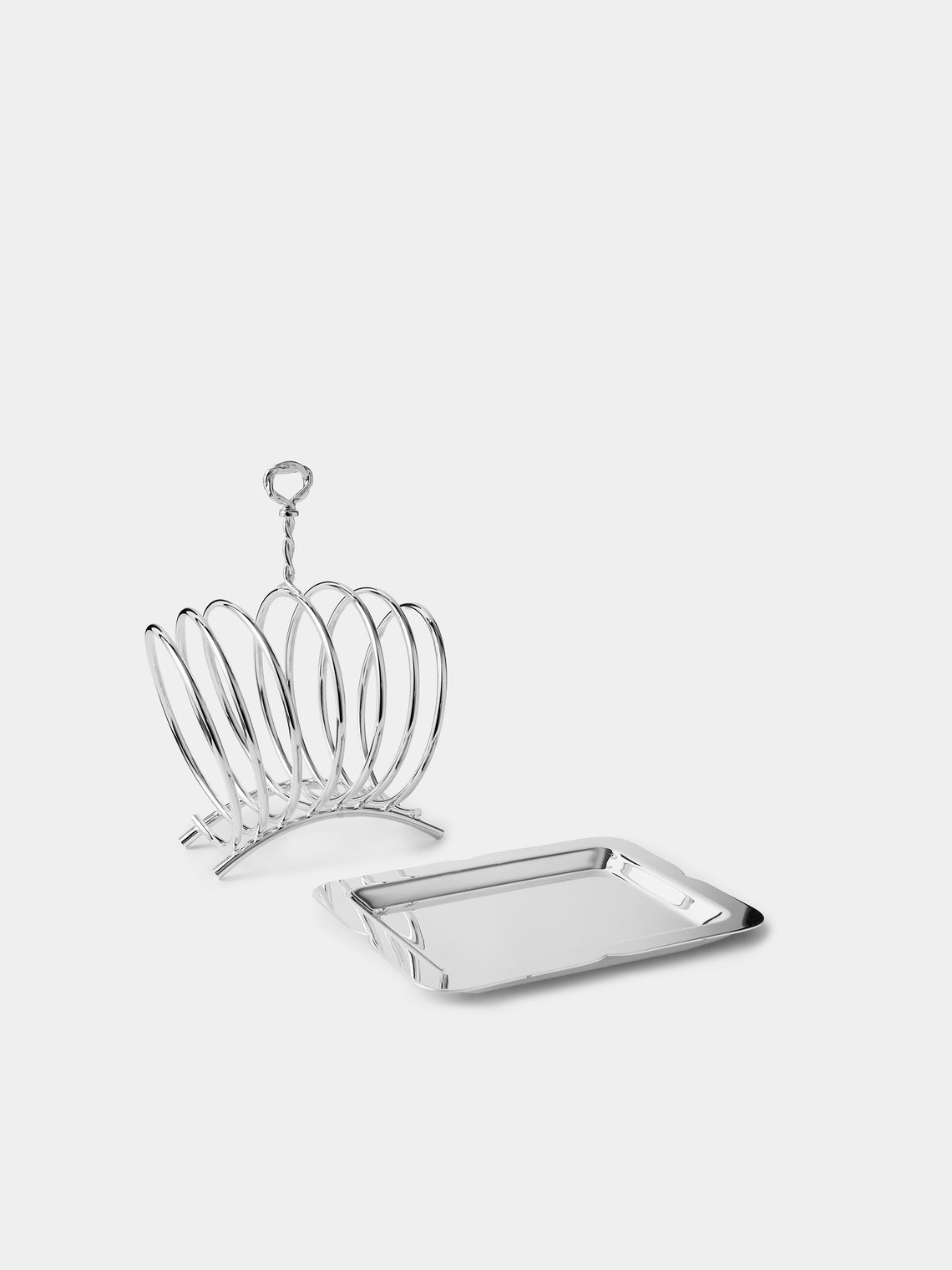Greggio - Villa Pisani Silver-Plated Toast Rack with Tray - Silver - ABASK
