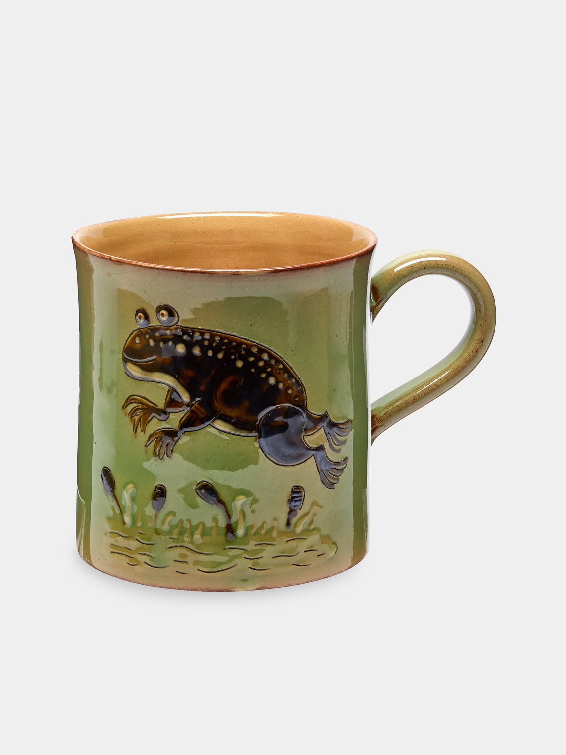 Poterie d’Évires - Animals Hand-Painted Ceramic Mugs (Set of 6) - Light green - ABASK
