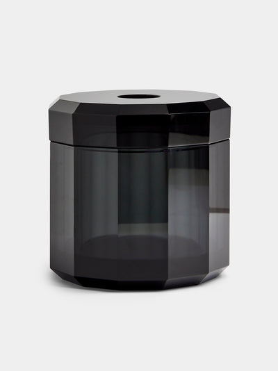 Decor Walther - Cut Crystal Tissue Box - Black - ABASK - 