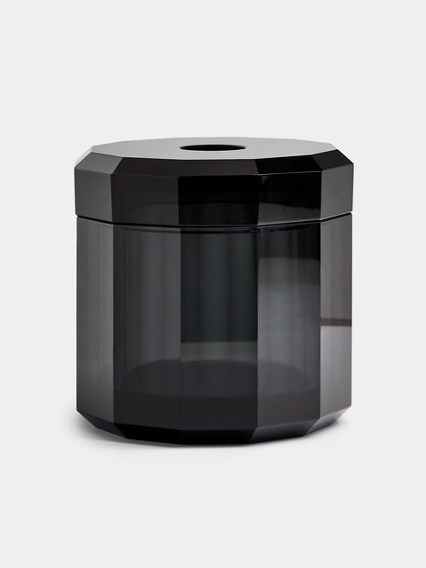 Decor Walther - Cut Crystal Tissue Box - Black - ABASK - 