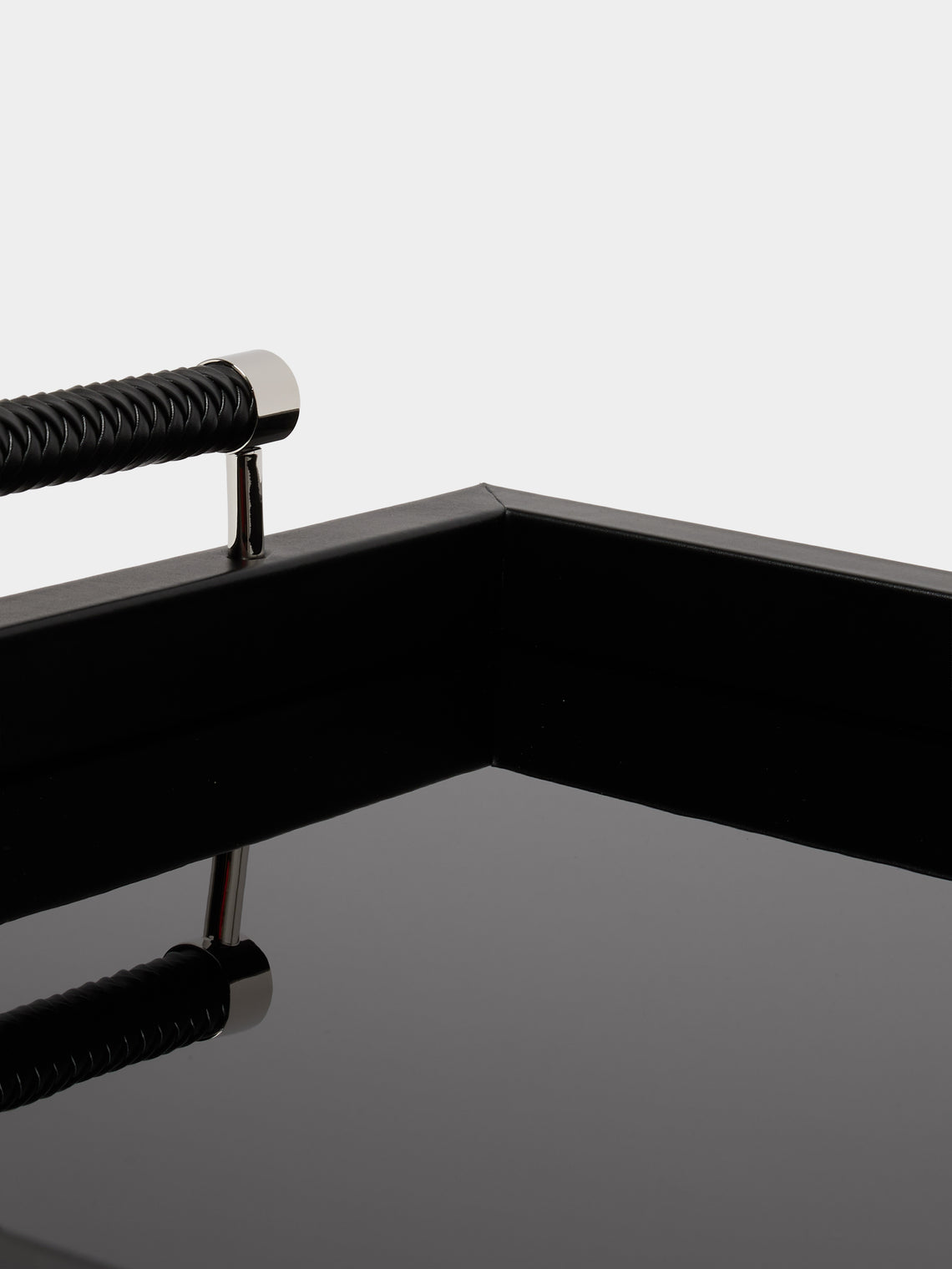 Riviere - Diana Lacquered Wood Tray (18in/46cm) - Black - ABASK