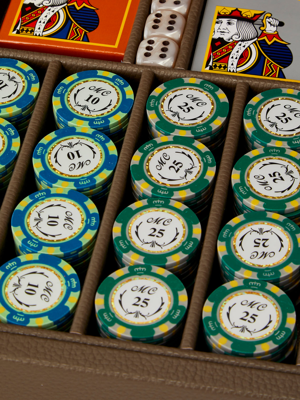 Hector Saxe - Leather Poker Set - Natural - ABASK