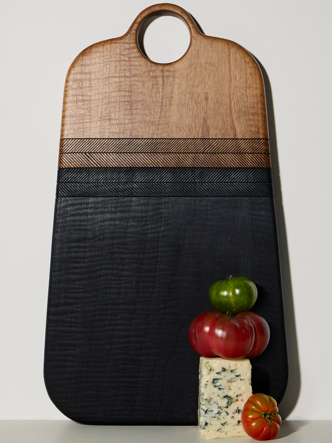 Lucas Castex - Hand-Carved Oak Serving Board - Black - ABASK