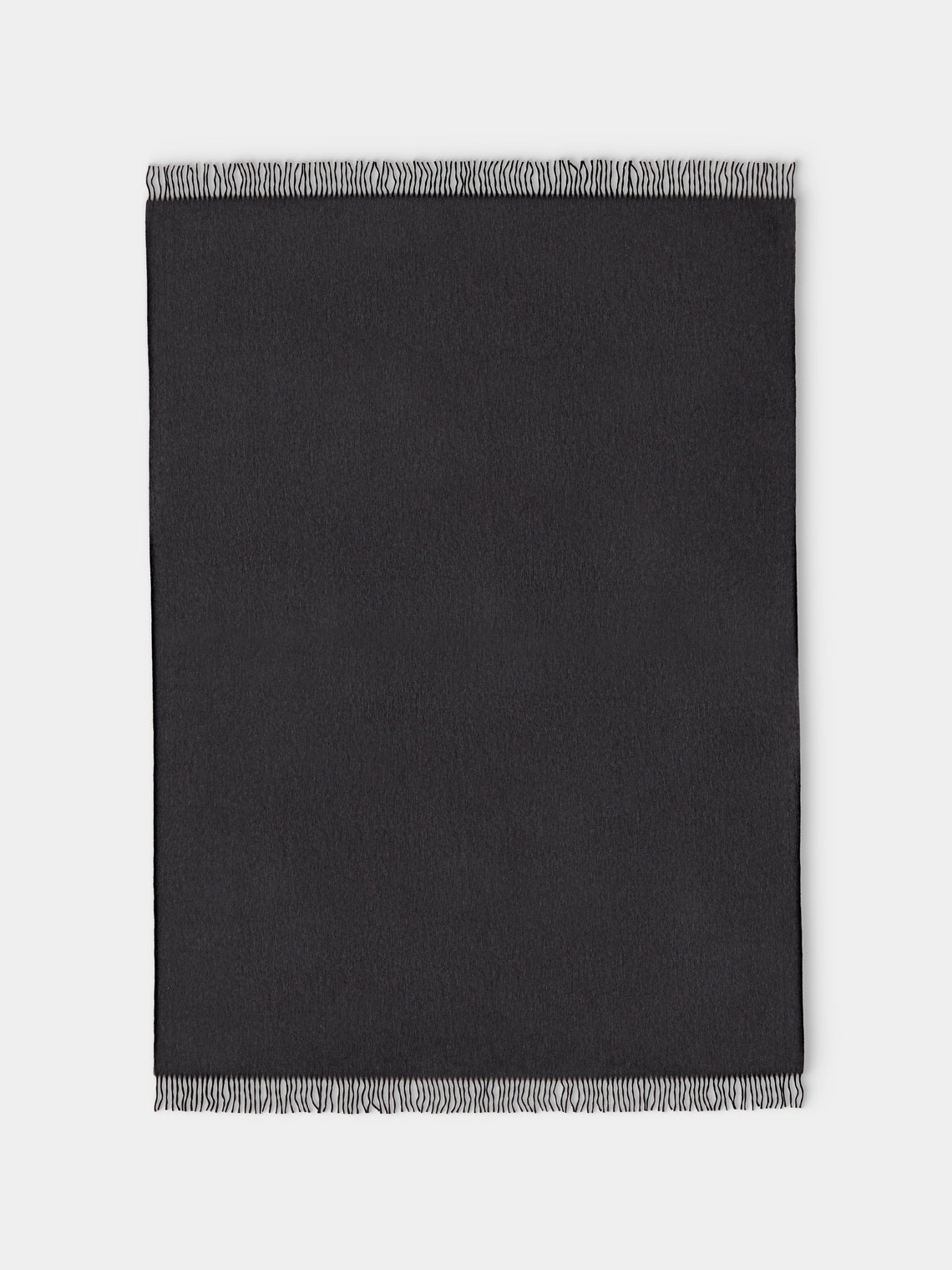 Begg x Co - Arran Cashmere Reversible Blanket (72in/1.8m) - Gray - ABASK - 