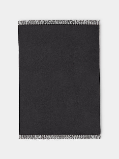 Begg x Co - Arran Cashmere Reversible Blanket (72in/1.8m) - Gray - ABASK - 