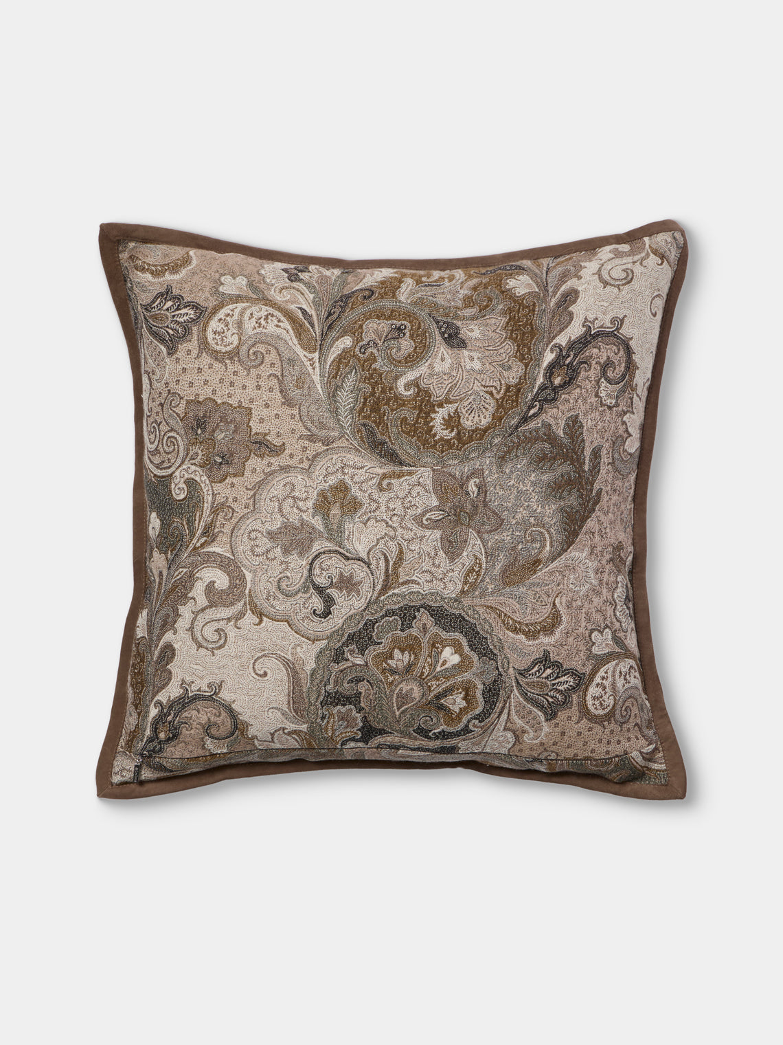 de Le Cuona - Elizabeth Paisley Wool Pillow (21.5in/55cm) - Multiple - ABASK