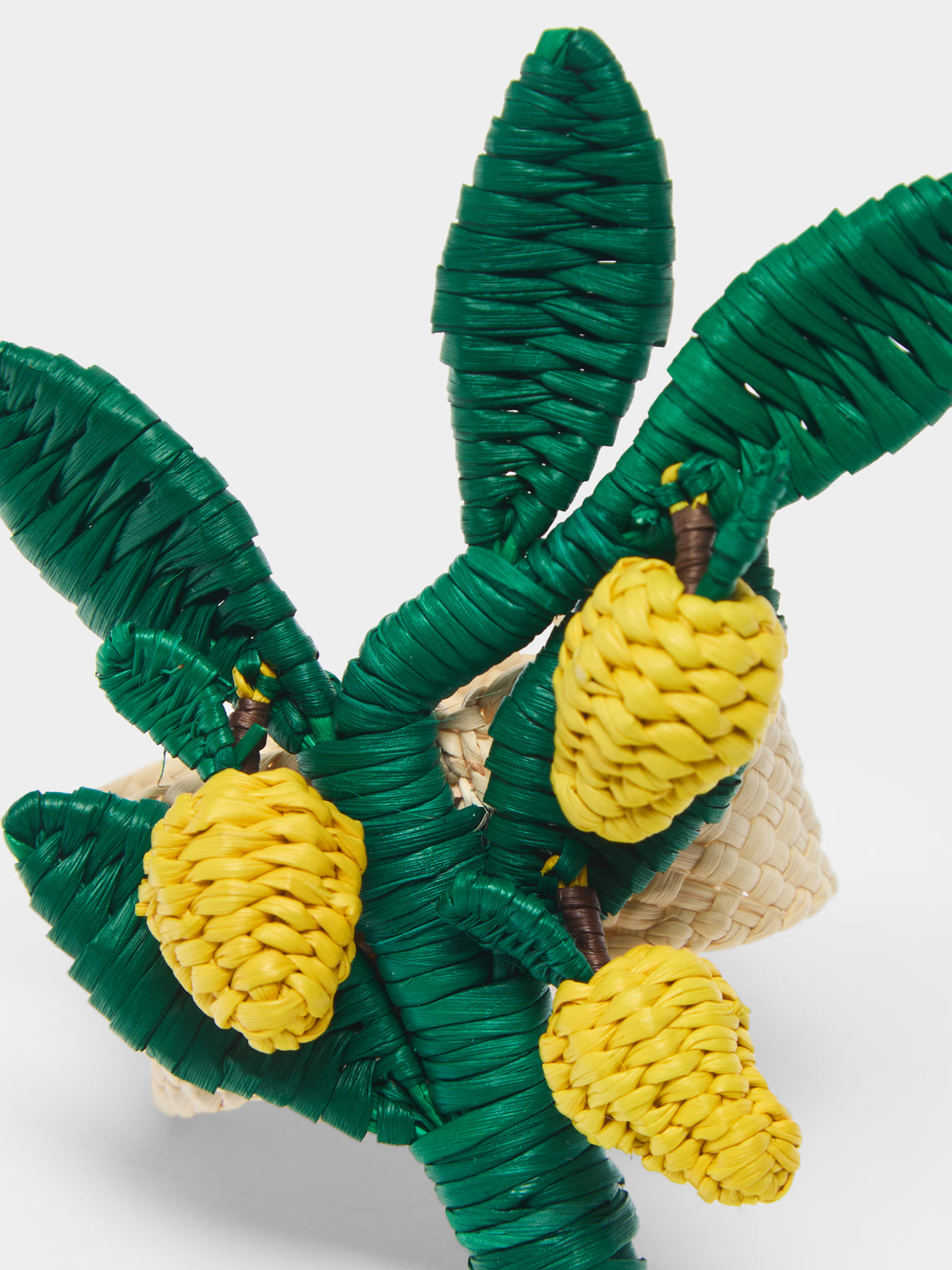 Lemon Branch Handwoven Iraca Palm Napkin Rings (Set of 4)