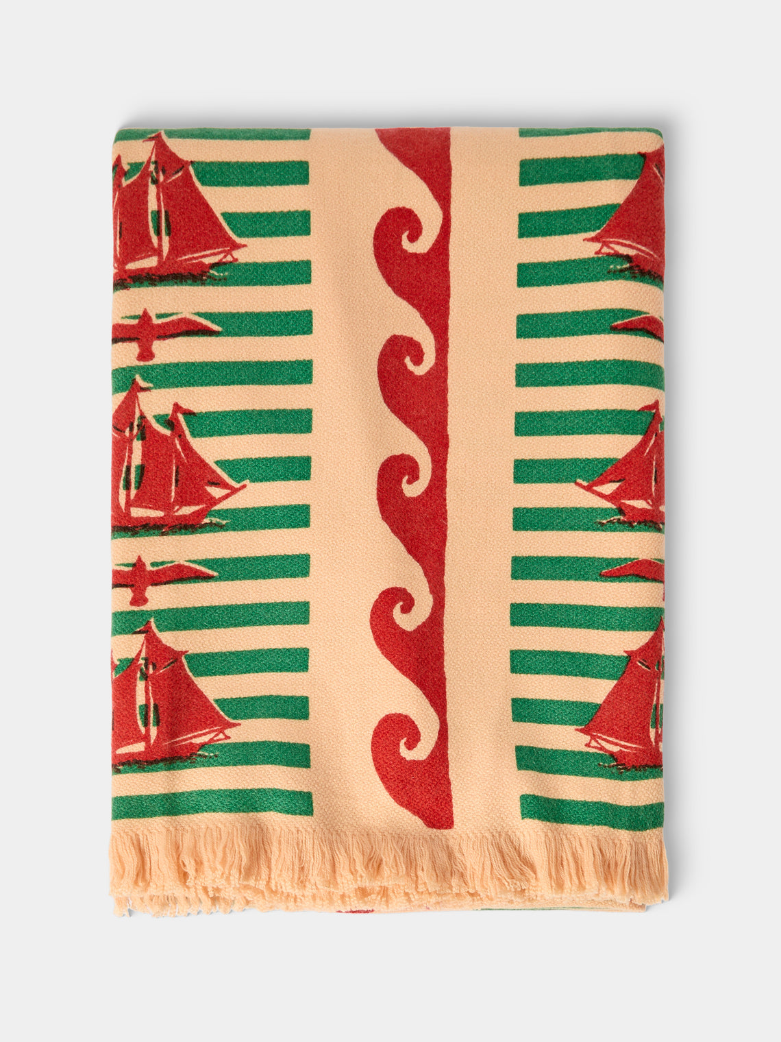 Saved NY - Greek Waves Cashmere Throw (79in/2m) - Multiple - ABASK
