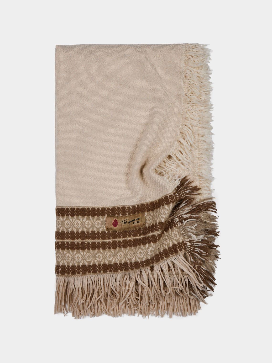 The House of Lyria - Belize Wool and Cashmere Throw (78.5in/2m) - Cream - ABASK
