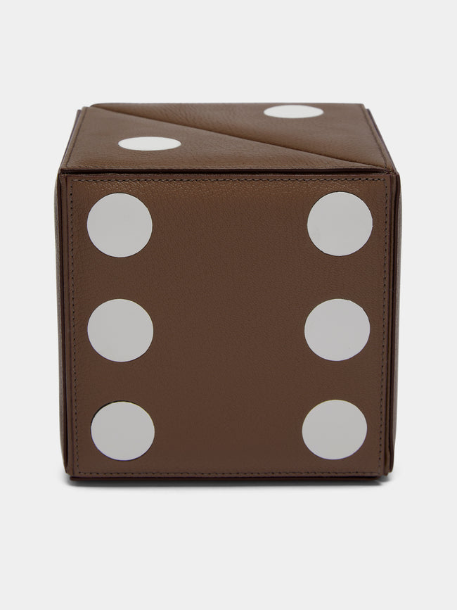 Asprey - Leather Dice Cube Box - Tan - ABASK - 
