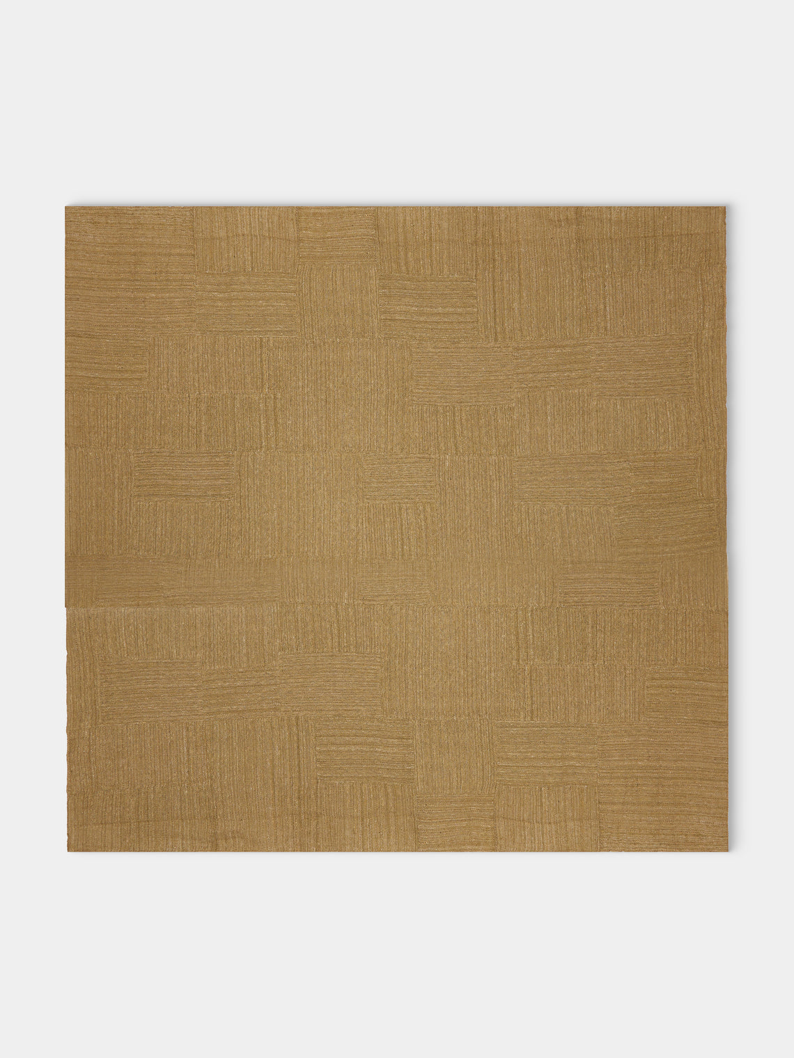 Valentina Hoyos - Hand-Dyed Patchwork Cotton Bedspread (110in/2.8m) - Brown - ABASK