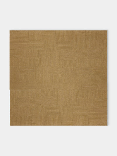 Valentina Hoyos - Hand-Dyed Patchwork Cotton Bedspread (110in/2.8m) - Brown - ABASK