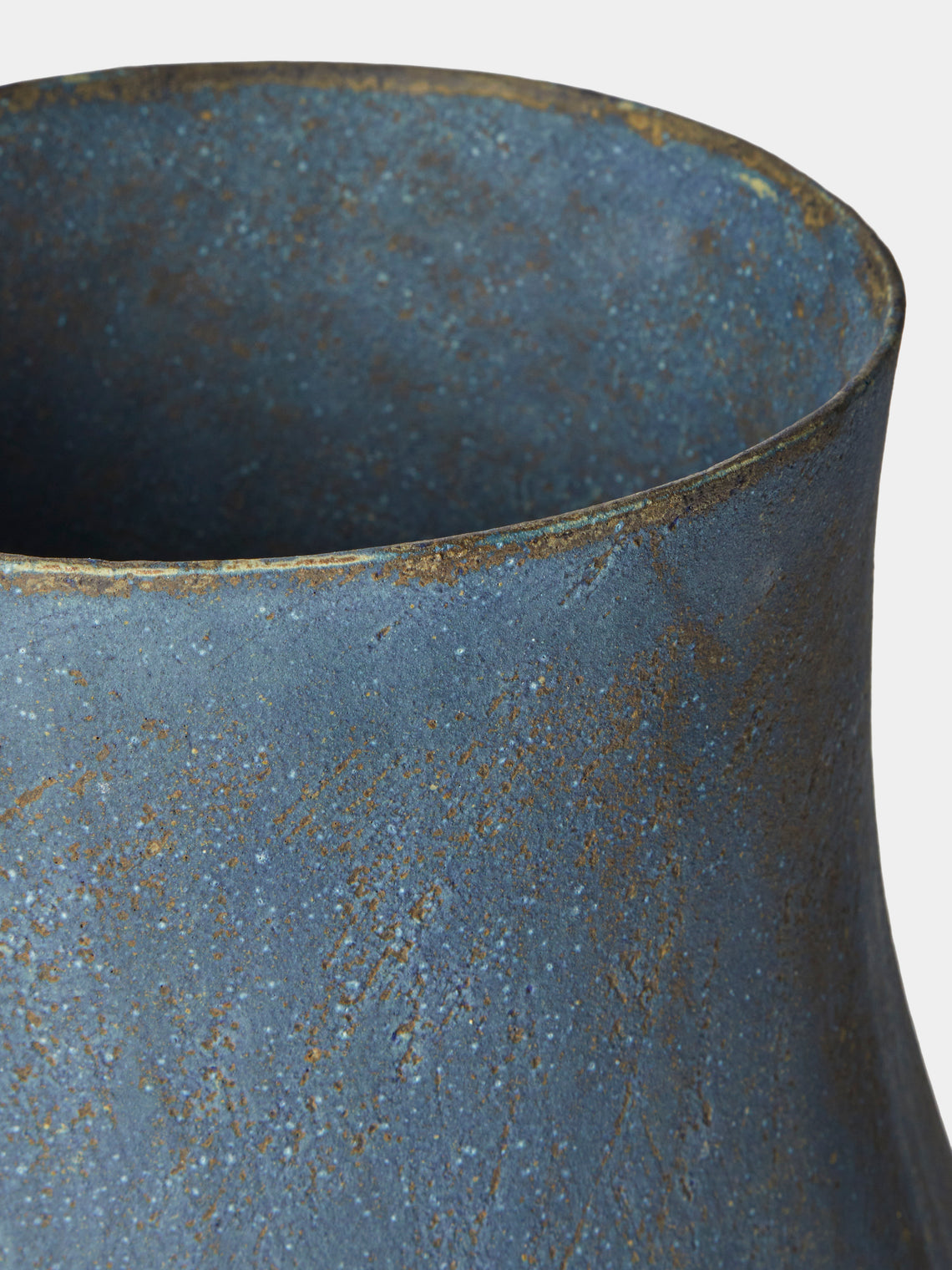 Linda Ouhbi - 39/2025 Hand-Built Stoneware Vase (15.5in/39cm) - Blue - ABASK
