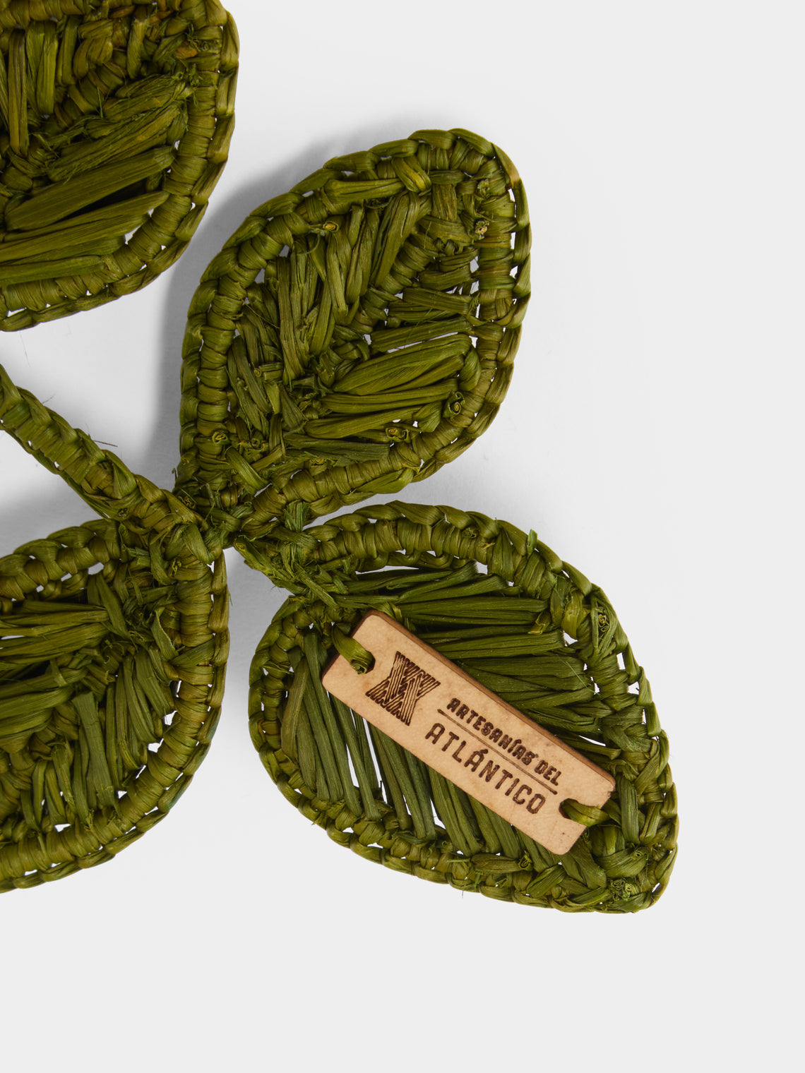 Artesanías del Atlántico - Ginger Handwoven Palm Napkin Rings (Set of 4) - Green - ABASK