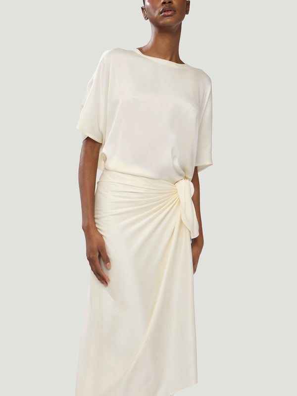 Dusan - Silk Sarong | One Size - White - ABASK