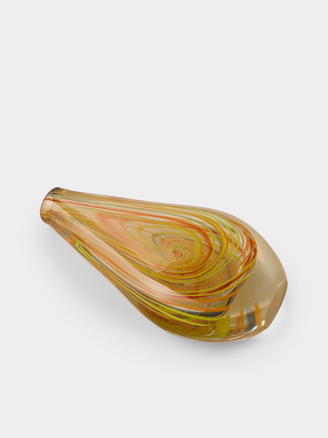 Antique and Vintage - 1960s Seguso Murano Glass Vase (12.5in/32cm) - Orange - ABASK