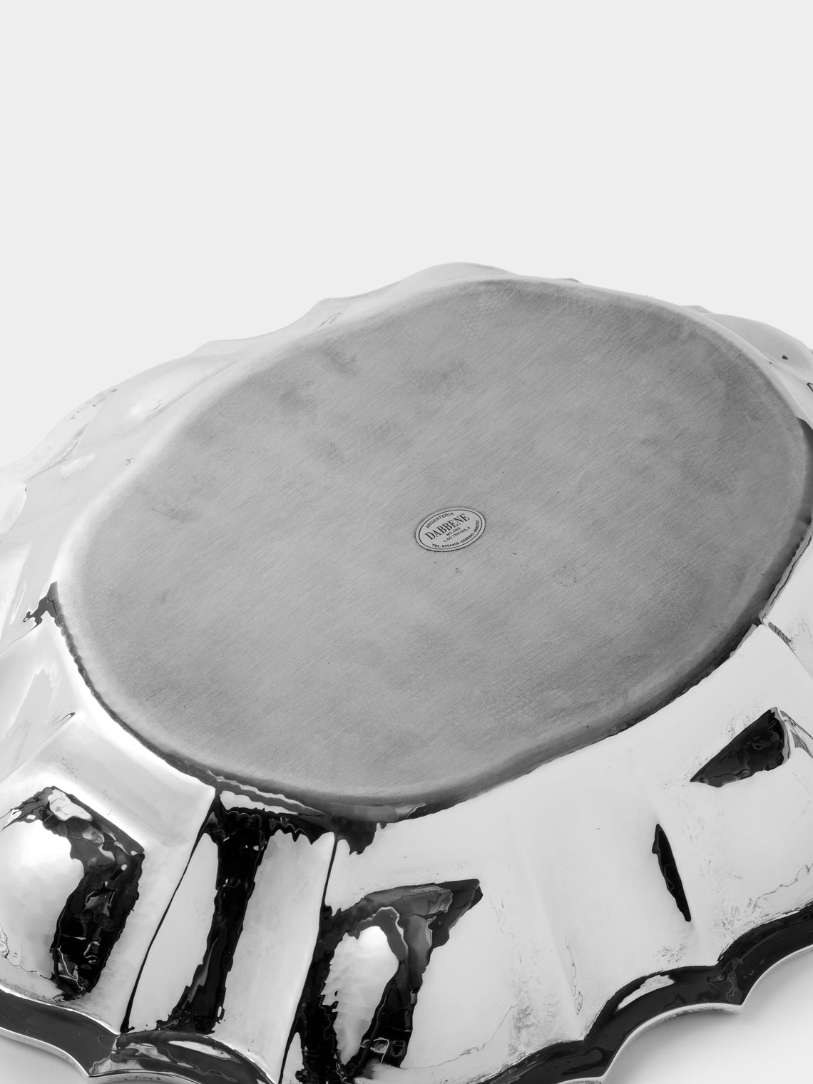 Antique and Vintage - 1950s Argenteria Dabbene Milano Solid Silver Tray (17.5in/44cm) - Silver - ABASK