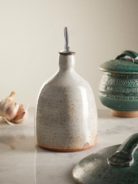 Matthew Foster - Ceramic Oil Pourer - White - ABASK